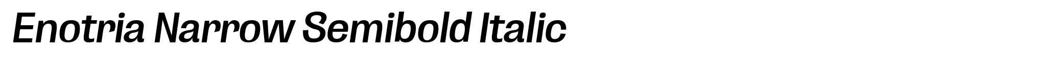 Enotria Narrow Semibold Italic image